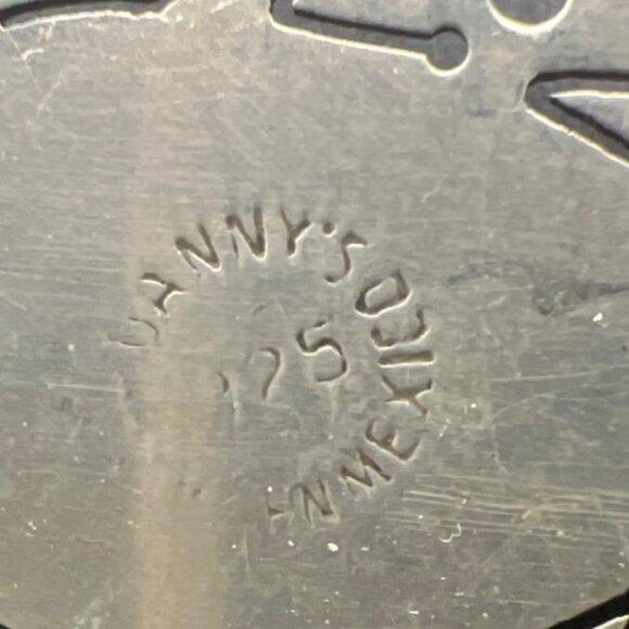 Vintage Sterling Brooch Pin Dannys Mexico Abalone Shell Southwest Geometric - Picture 8 of 8